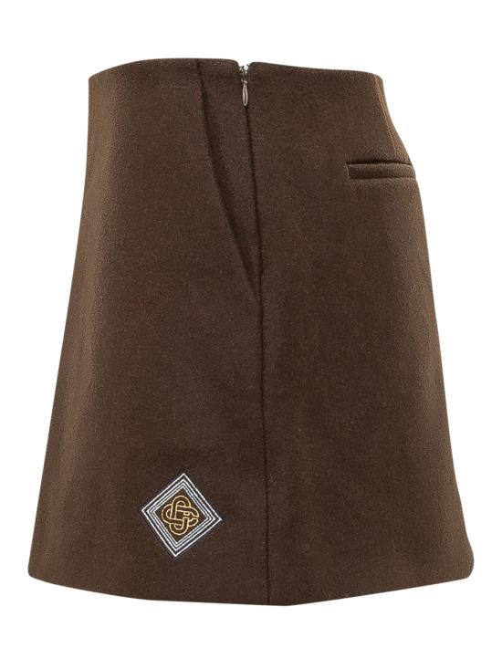 26FW 카사블랑카 스커트 WAW26SK238 01 DARK BROWN - CASABLANCA