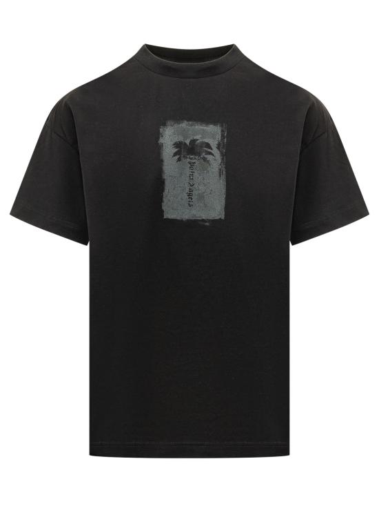 26FW 팜앤젤스 반팔 티셔츠 PAMAA01W26JR19 1009 BLACK GREY
