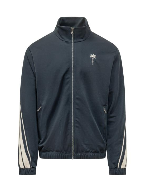 26FW 팜앤젤스 긴팔 티셔츠 PAMBD06W26FB01 4603 NAVY BLUE OFF WHITE