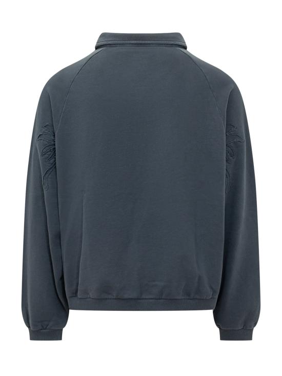 26FW 팜앤젤스 긴팔 티셔츠 PAMBA10W26FL01 4603 NAVY BLUE OFF WHITE - PALM ANGELS