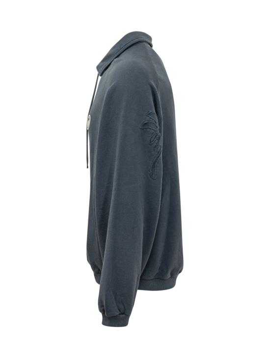 26FW 팜앤젤스 긴팔 티셔츠 PAMBA10W26FL01 4603 NAVY BLUE OFF WHITE - PALM ANGELS