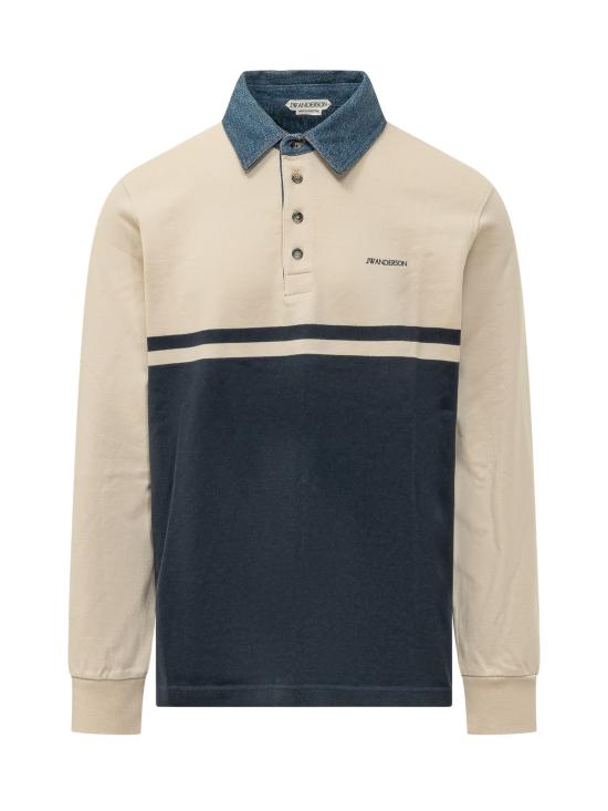 26FW JW앤더슨 폴로 티셔츠 JO0298PG1938 027 OFF WHITE NAVY