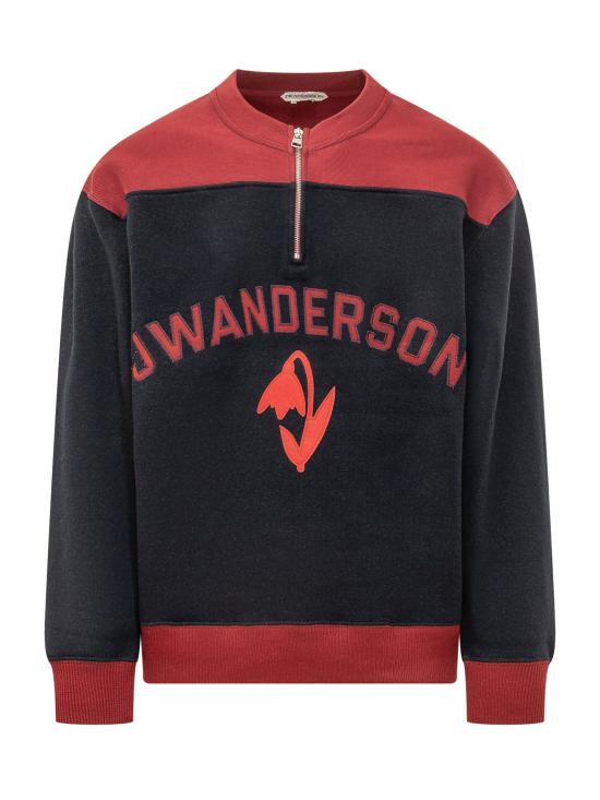26FW JW앤더슨 긴팔 티셔츠 JW0281PG2033 886 NAVY MELANGE