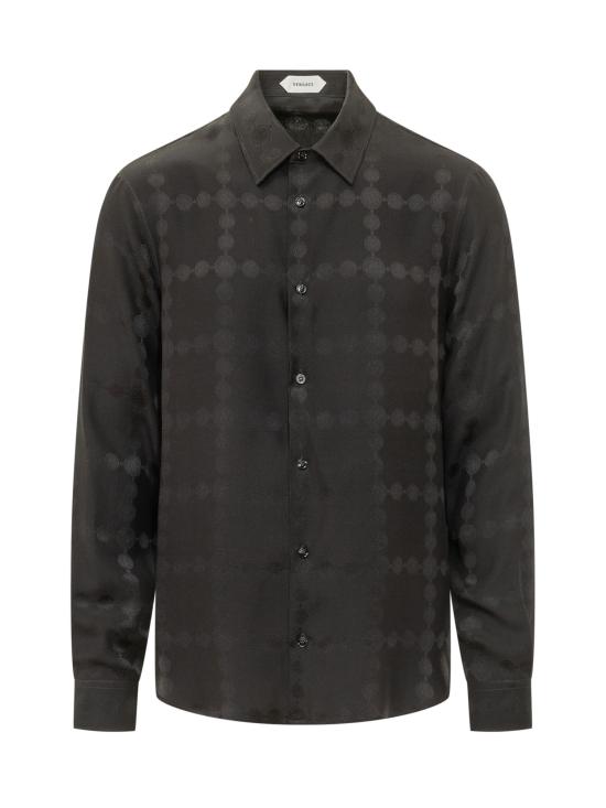 26FW 베르사체 긴팔 셔츠 10173971A19027 1B000 BLACK