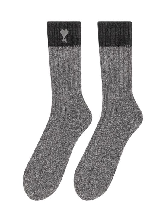 26FW 아미 양말 USC629AK0023 A250 GRIS CARBONE NOIR