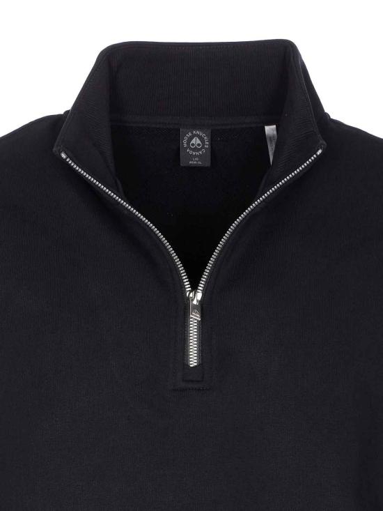 26FW 무스너클 하츠필드 하프집업 스웨트 셔츠 M35MS613292 BLACK - MOOSE KNUCKLES