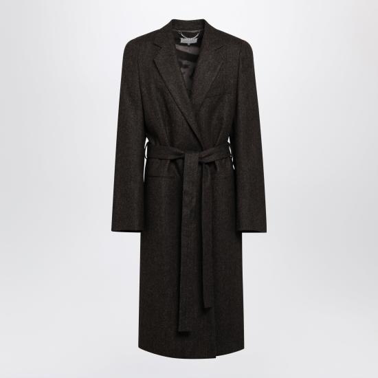 26FW 마르지엘라 벨티드 헤링본 울 코트 S67AA0087S54246 Brown