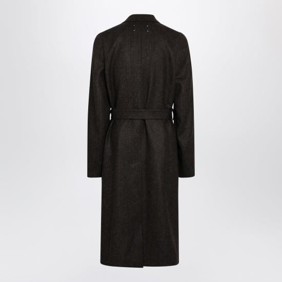 26FW 마르지엘라 벨티드 헤링본 울 코트 S67AA0087S54246 Brown - MAISON MARGIELA