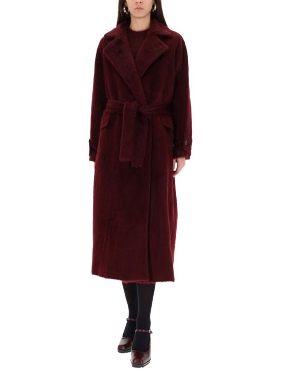 25FW 막스마라 알파카 울 롱 코트 2521016373600 559003 Red - MAX MARA