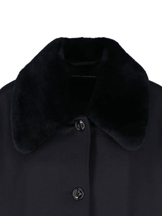 26FW 아워레가시 툰드라 버진 울 코트 W4261TCBCOARSE BLACK GABARDINE - OUR LEGACY