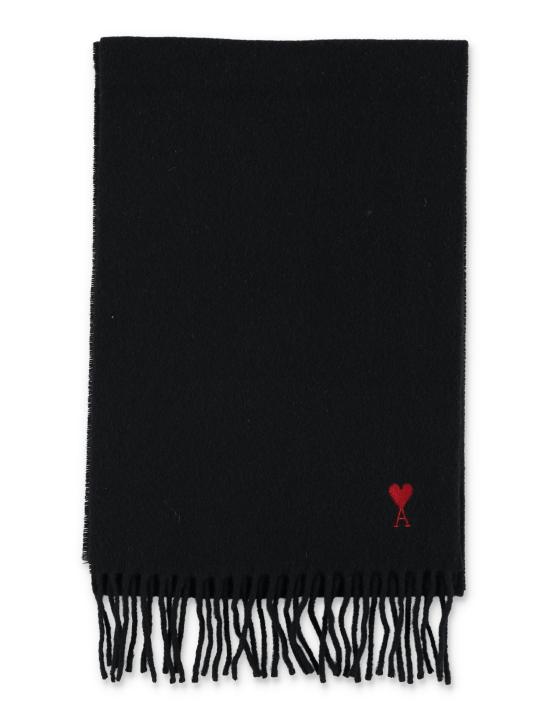 26FW 아미 머플러/스카프 USF705 AW0047 001 BLACK RED DOM