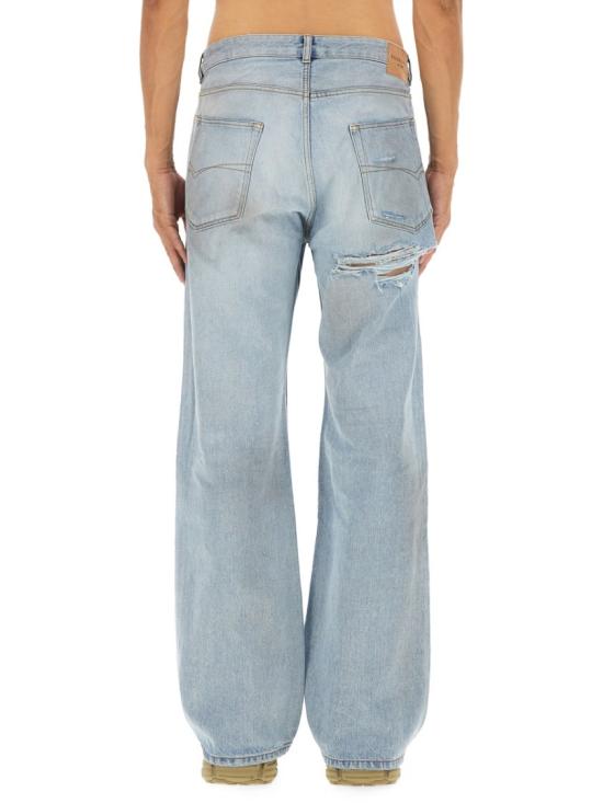 25FW 발렌시아가 디스트레스드 릴렉스드 핏 팬츠 851352 TTW744200 Blue - BALENCIAGA