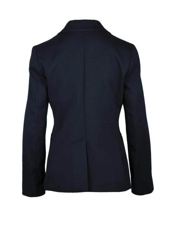 25FW 페니 블랙 자켓 나이트 블루 폴리에스터 혼방 소재의 구조적인 블레이저 - PENNYBLACK