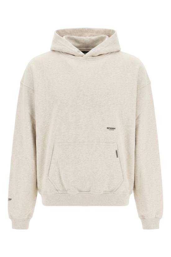 26FW 리프레젠트 후드 티셔츠 OCM100041 30 CREAM MARL