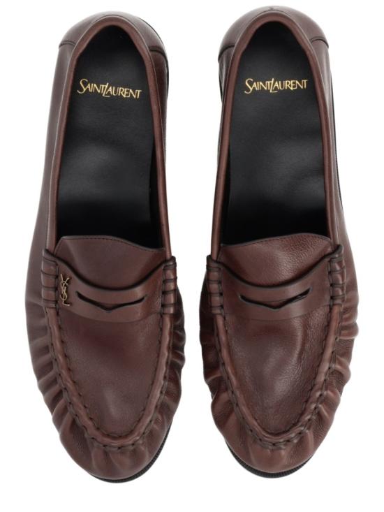 생로랑 매트 레더 서플 르 로퍼 839471 25VAA2128 Brown - SAINT LAURENT