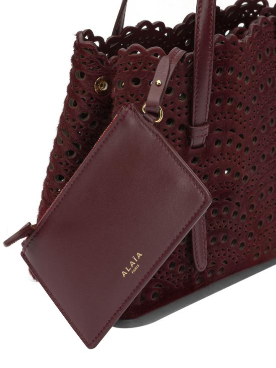 26FW 알라이아 비엔 웨이브 럭스 카프스킨 미나 20 백 AA1S06720I282320 Bordeaux - ALAIA