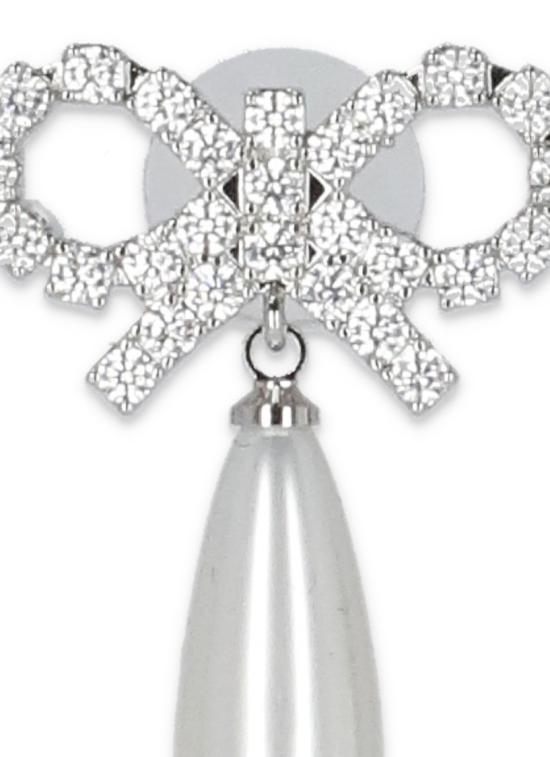 26SS 셀프 포트레이트 주얼리 RS26631EPCRYSTAL BOW PEARLPEARL Silver - SELF PORTRAIT