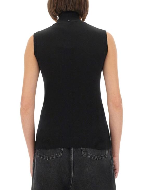 25FW 스포트막스 VERTIGO 베르티고 버진울 슬리브리스 탑 2522366011600 065001 Black - SPORTMAX