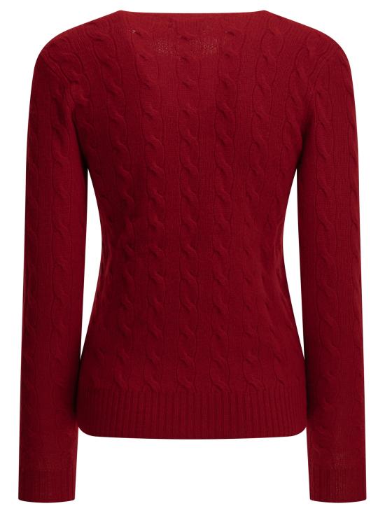 26FW 폴로 랄프로렌 폴로 자수 케이블 니트 스웨터 211971865505UNIVERSITY RED - POLO RALPH LAUREN