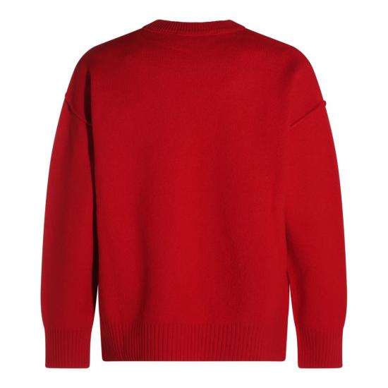 26FW 아미 빅 하트 울 크루넥 스웨터 UKS838018A252 Red - AMI
