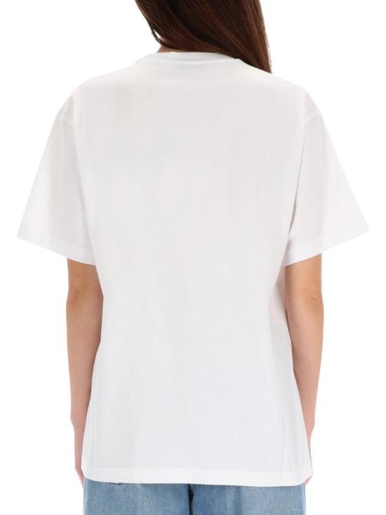  구찌 로고 자수 코튼 저지 반팔 티셔츠 837959 XJHJR9692 White - GUCCI