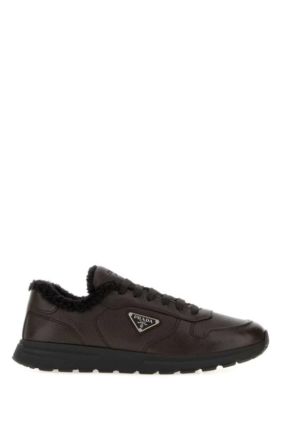 26FW 프라다 프랙스 2.0 스웨이드 시어링 로우탑 스니커즈 2EE443FA000EGM F0201 Brown