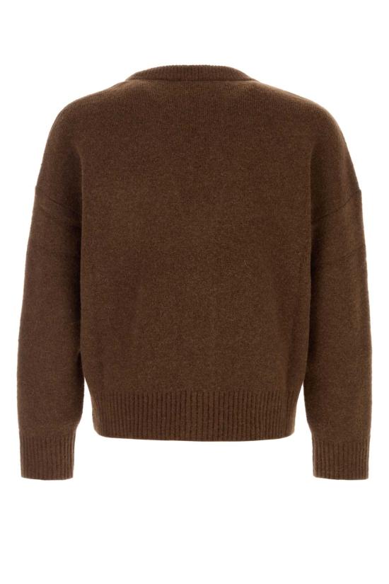 26FW 아미 빅 하트 로고 알파카 니트 가디건 UKC365KN0135 A362 Brown - AMI