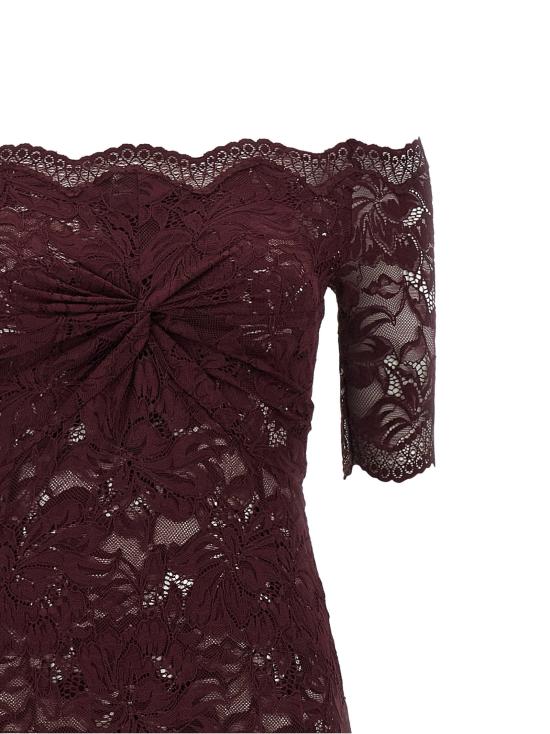  파코라반 원피스 LD26AJRO106PA0170P534 BURGUNDY - PACO RABANNE