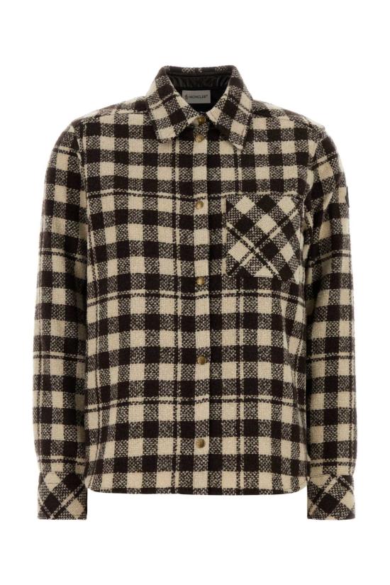 26FW 몽클레어 셔츠 L20932F00025599VS F91 BLACKCREAMCHECK