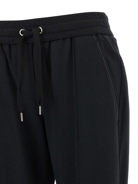  브루넬로 쿠치넬리 트레이닝/조거 팬츠 LDMH827FB799C101 BLACK - BRUNELLO CUCINELLI