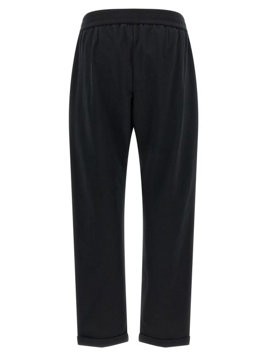  브루넬로 쿠치넬리 트레이닝/조거 팬츠 LDMH827FB799C101 BLACK - BRUNELLO CUCINELLI