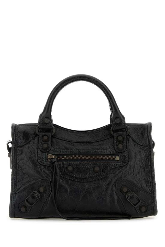 26FW 발렌시아가 르 시티 백 8657632ACFH 1000 BLACK