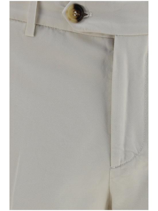 26FW 브루넬로 쿠치넬리 팬츠 M252DI1770 C6007 ENGLISH WHITE - BRUNELLO CUCINELLI