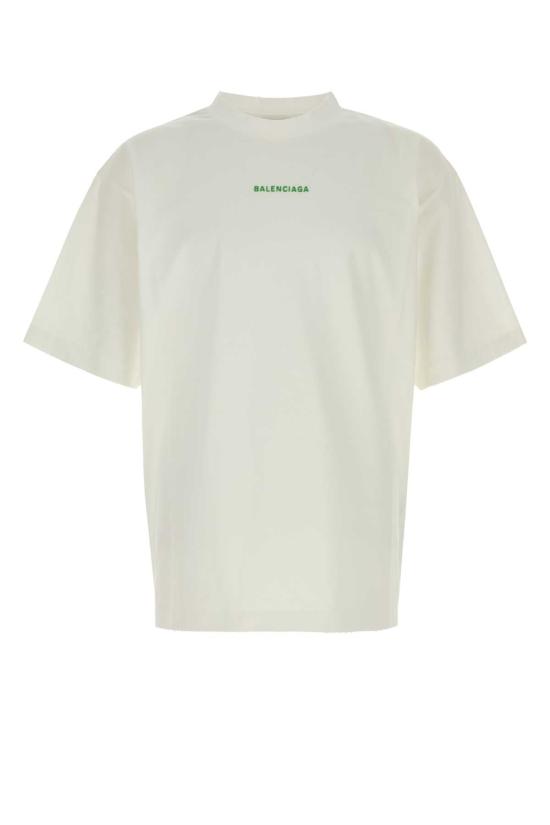 26FW 발렌시아가 백 티셔츠 미디움 핏 764235TTVJ1 9163 WHITE