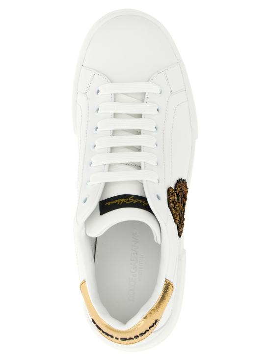26FW 돌체앤가바나 카프스킨 나파 포르토피노 스니커즈 CS2330AH1368I047 Gold - DOLCE & GABBANA