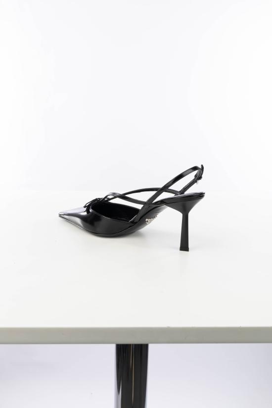 26FW 프라다 브러시드 레더 슬링백 펌프스 1I675OF075055 F0002 Nero - PRADA