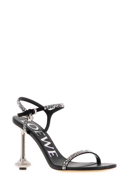 26FW 로에베 토이 스웨이드 스트라스 샌들 LLST465X07 BLACKSILVER - LOEWE