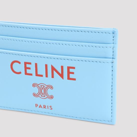 26FW 셀린느 소프트 램스킨 카드 지갑 10N764K40 GLK5 SKY BLUE RED - CELINE