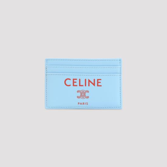 26FW 셀린느 소프트 램스킨 카드 지갑 10N764K40 GLK5 SKY BLUE RED - CELINE