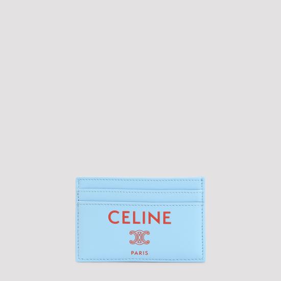 26FW 셀린느 소프트 램스킨 카드 지갑 10N764K40 GLK5 SKY BLUE RED