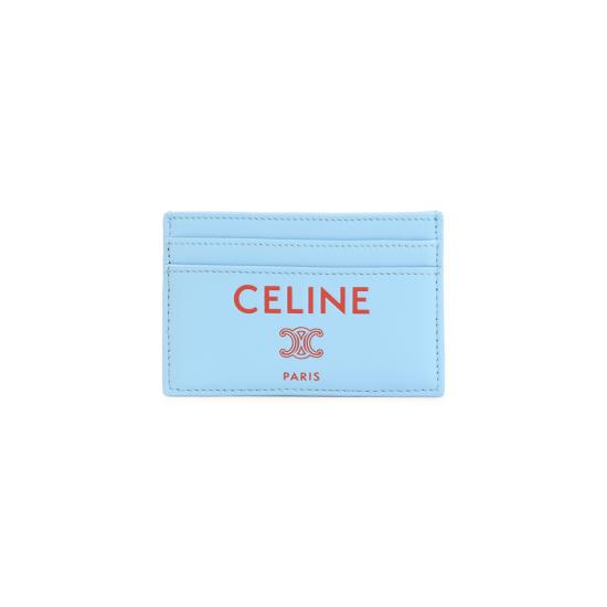 26FW 셀린느 소프트 램스킨 카드 지갑 10N764K40 GLK5 SKY BLUE RED - CELINE