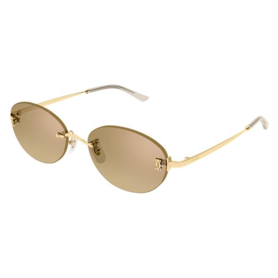 26FW 까르띠에 선글라스 CT0642SA002 GOLD GOLD BROWN 54 - CARTIER