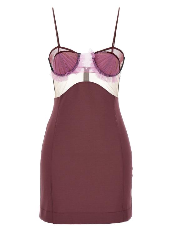  넨시 도자카 원피스 LDNDAW23DR152CRBRY BURGUNDY