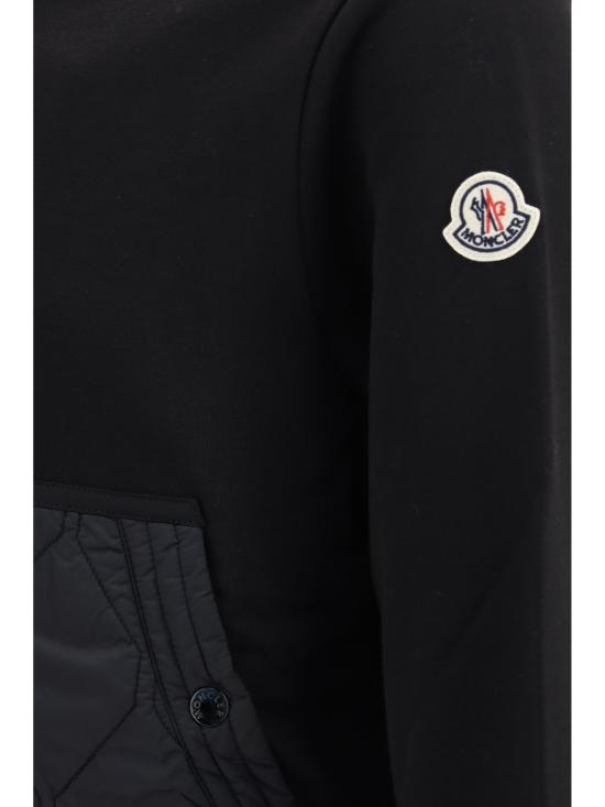 26FW 몽클레어 후드 티셔츠 L20918G0004389B3P 999 BLACK - MONCLER