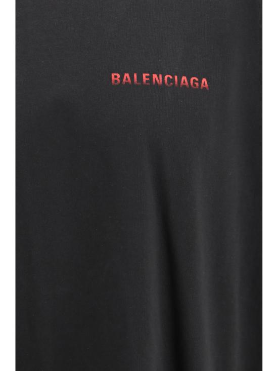 26FW 발렌시아가 백 그래디언트 오버사이즈 티셔츠 850345TVVE6 1000 BLACK - BALENCIAGA