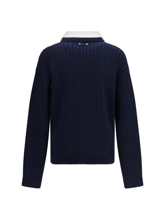 26FW 발렌시아가 하이브리드 셔츠 니트 스웨터 A00933T3468 4170 BLUE - BALENCIAGA