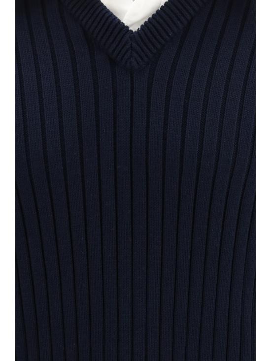 26FW 발렌시아가 하이브리드 셔츠 니트 스웨터 A00933T3468 4170 BLUE - BALENCIAGA