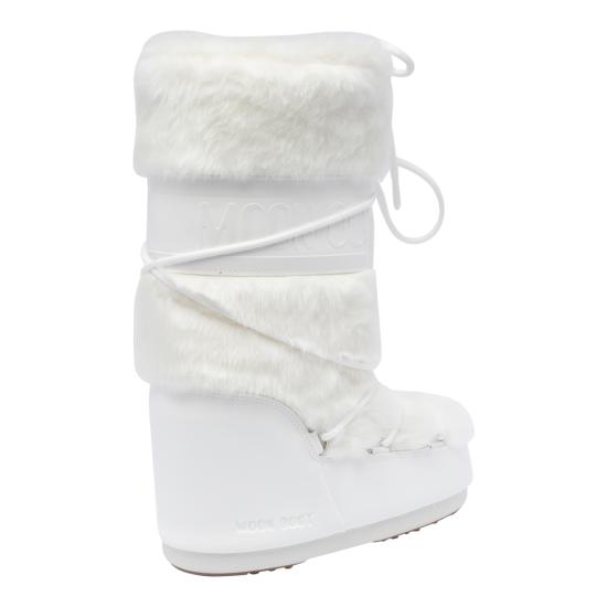 26FW 문부츠 아이콘 포우 퍼 부츠 1408900 A002 WHITE - MOON BOOT