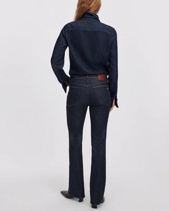  랙앤본 데님 팬츠 Rag & Bone Peyton 미드라이즈 부츠컷 진 다크 린스 - RAG & BONE