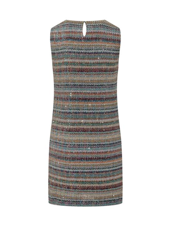 26FW 미소니 원피스 DS26WG3LBC006Q SMSQW MULTIC BLUE RED BEIGE - MISSONI